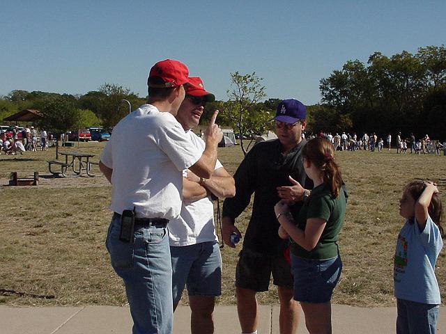 Steve Mills, Jeff Dean, Doug Carberry and Amelia Dean at games.JPG